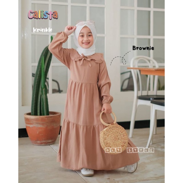 Terlaris GAMIS DANISHAA ANAK BABY-REMAJA 3-5 thn BAHAN katun jepang Keren