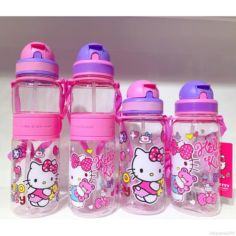 Botol Minum Bayi Anak Motif Kartun Hewan dengan Sedotan  