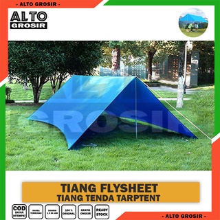 Jual Tiang Flysheet Flysheet Pole Paket Tali Prusik Dan Pasak Lengkap Shopee Indonesia