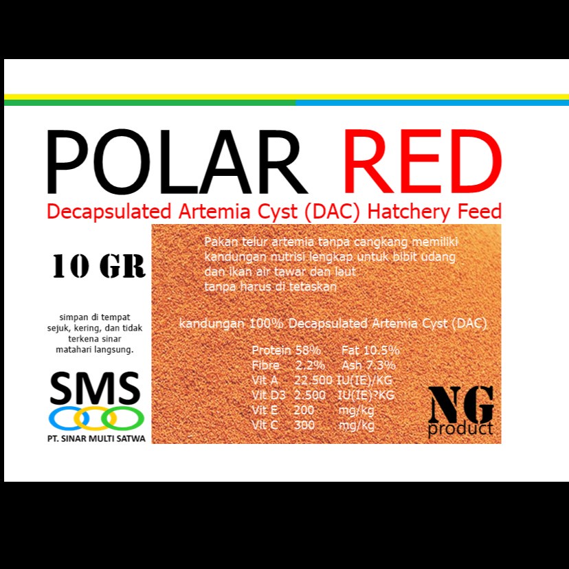 Artemia Instant Polar Red 10gram Tanpa Cangkang