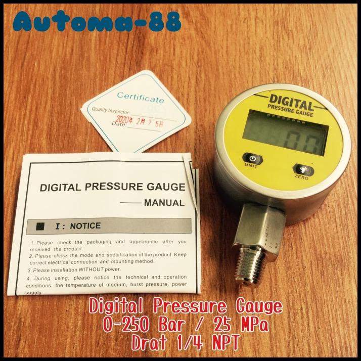 Jual Digital Manometer Pressure Test Gauge Calibrator Bar Mpa