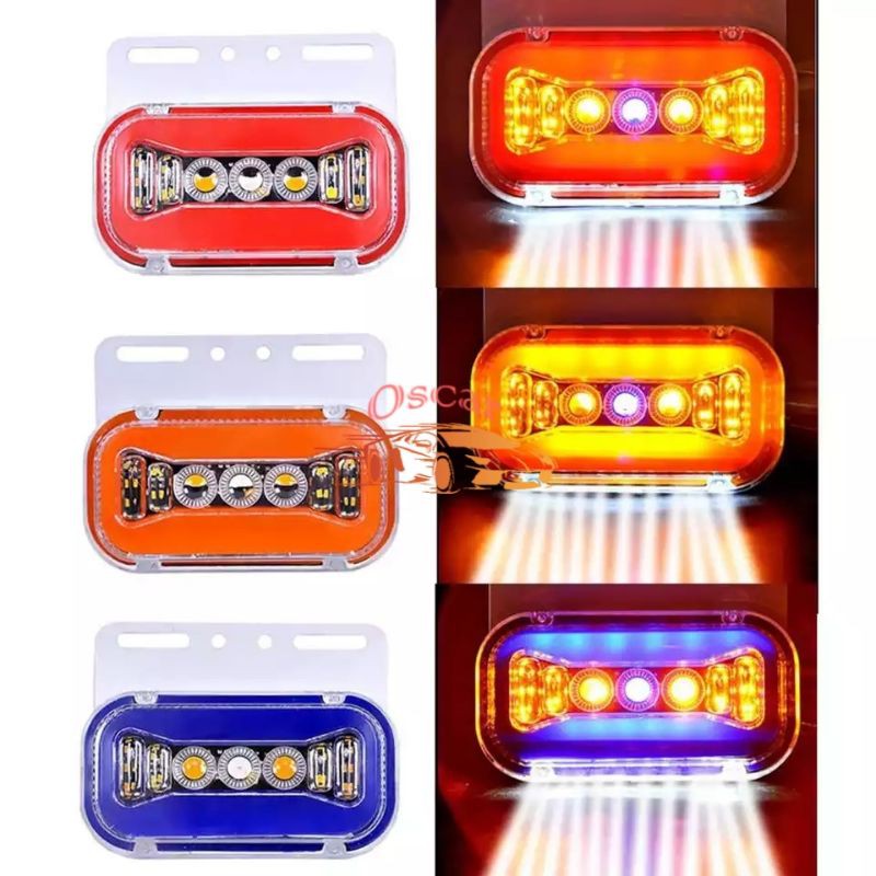 Lampu Bak Led Universal Oval Besar Sein Sen Running. 24V Truck Truk 196