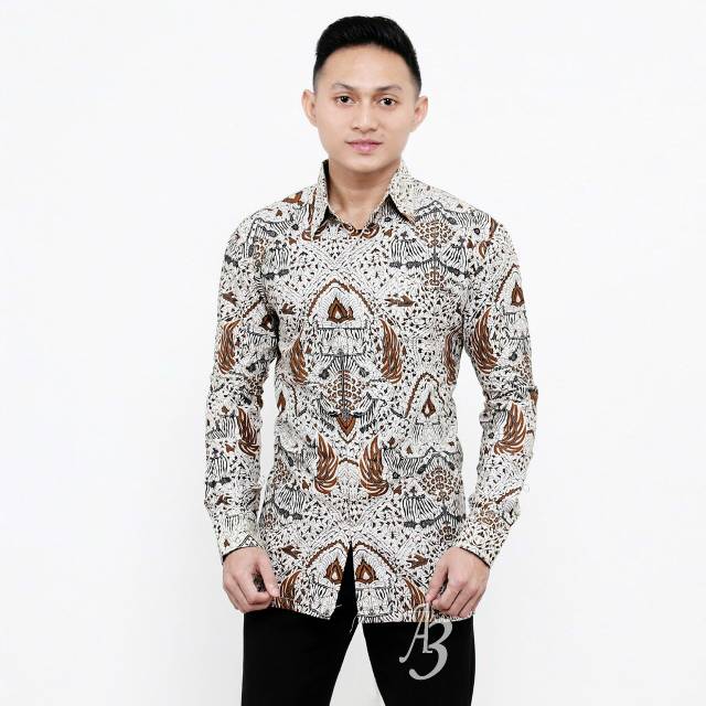 kemeja batik pria putihC59