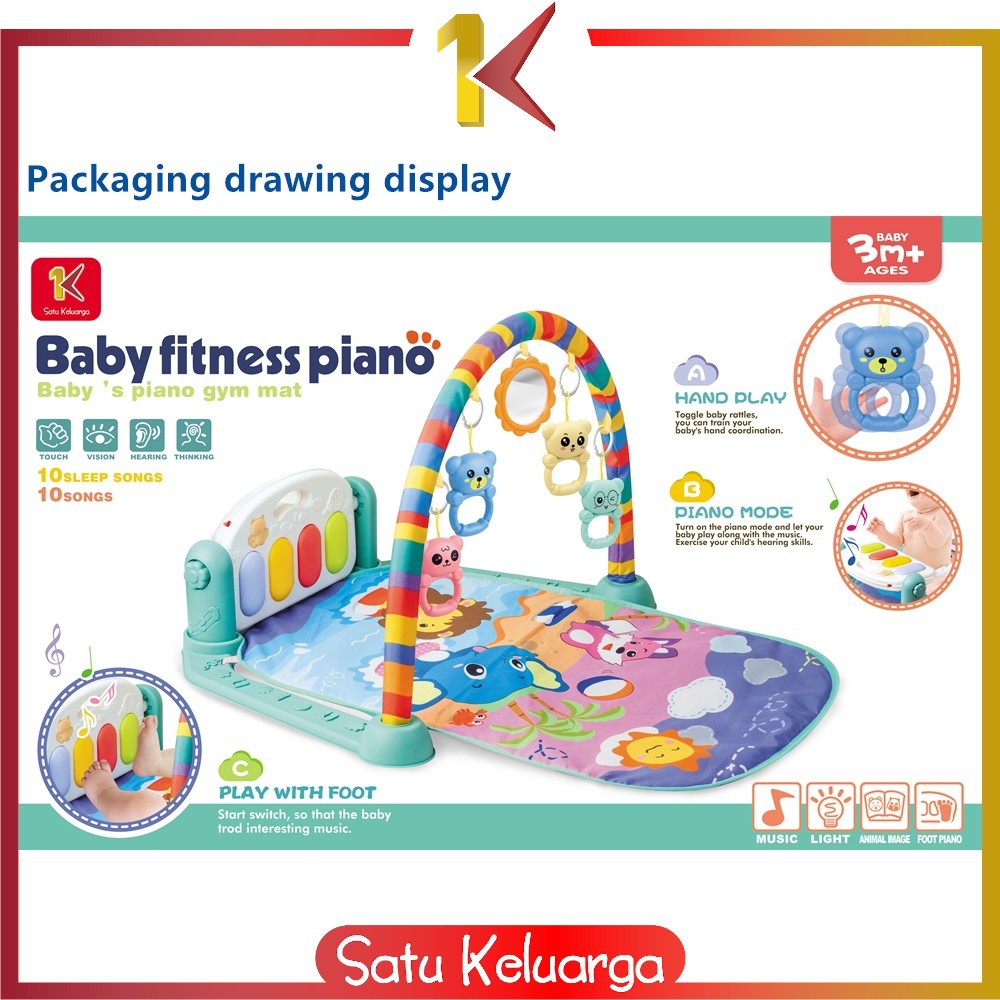 SK M15 16 Baby Play Gym  Mainan Anak Bayi Rattle Piano  