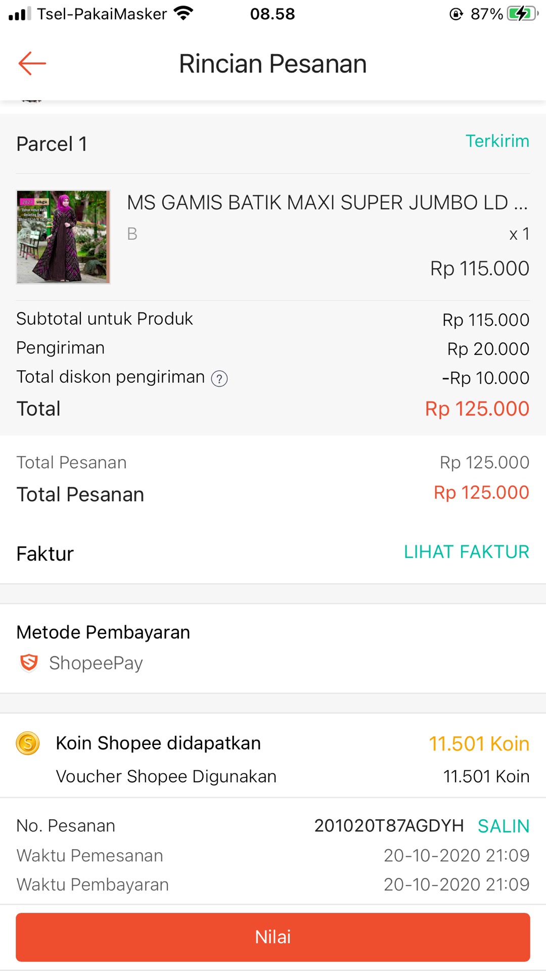 Ms Gamis Batik Maxi Super Jumbo Ld 110