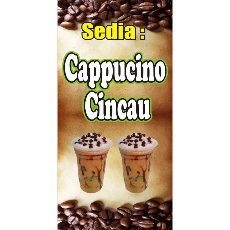 Spanduk Cappucino Cincau 1x60