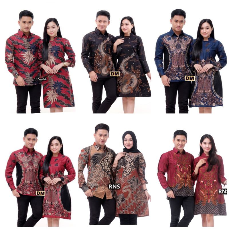 Batik Couple _ Maura Sania Ruffle Batik couple ORI ndoro jowi DNT GARANSI TERMURAH