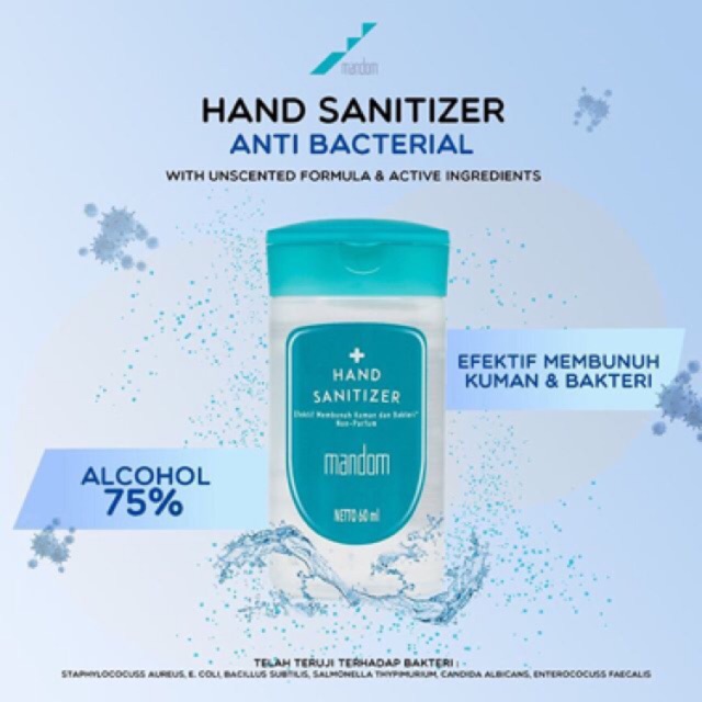 Hand sanitizer gel Mandom 60ML hand sanitizer mandom 60 ML antiseptik mandom antiseptic gel