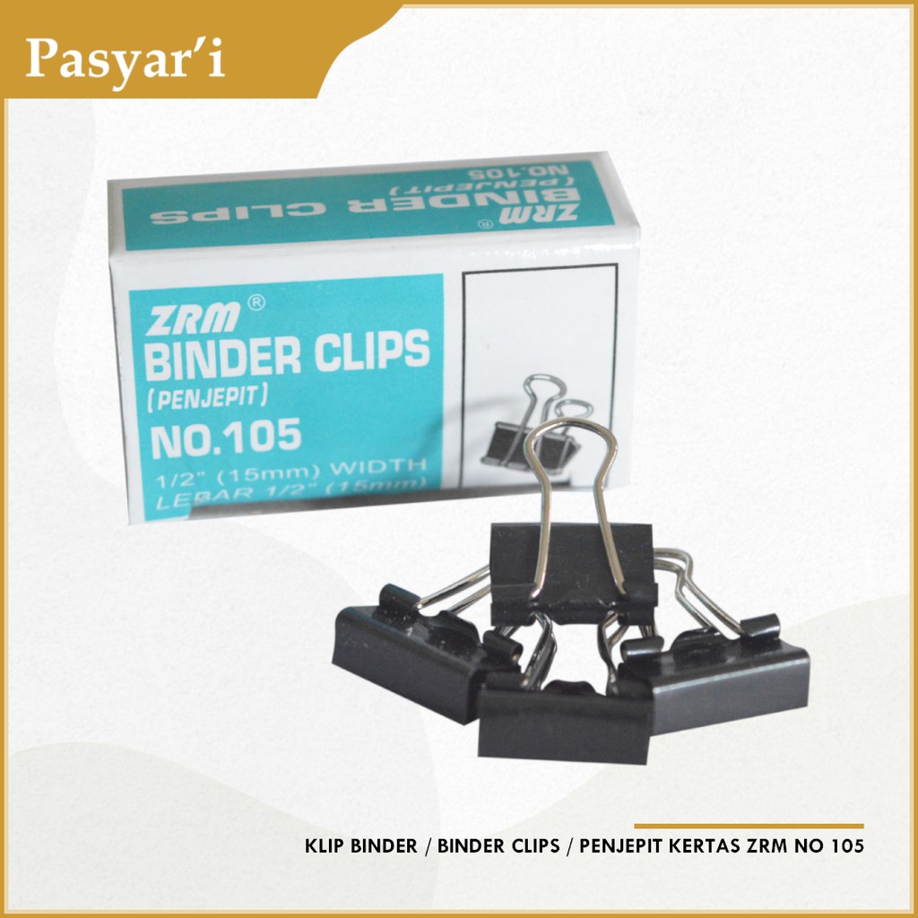 

Klip Binder / Binder Clips / Penjepit Kertas ZRM no 105 / per 1 box