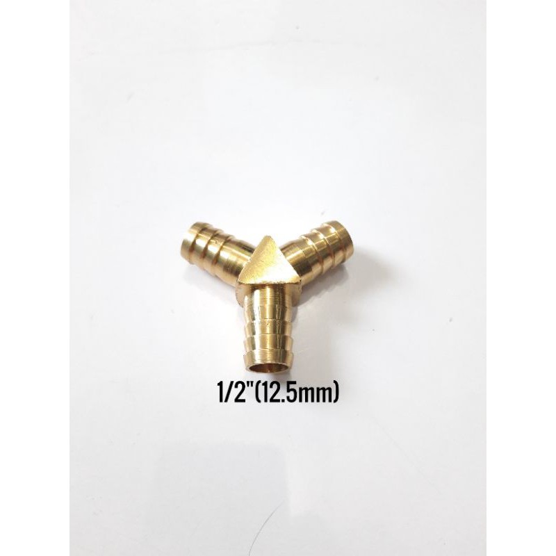 Sambungan selang Cabang tiga 1/2&quot;(12.5mm) - Y KUNINGAN