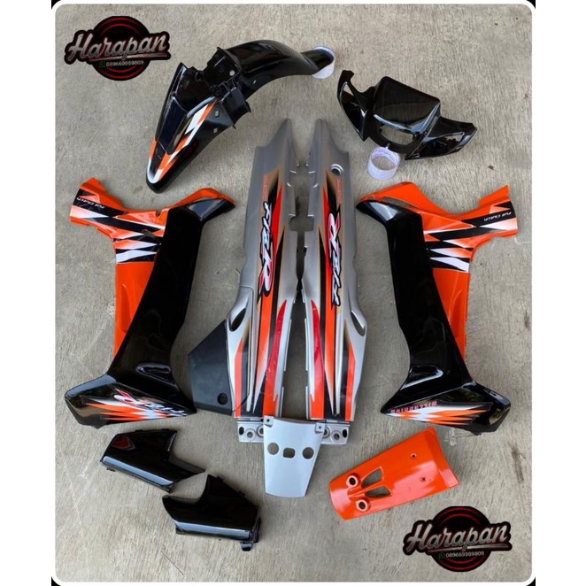 Cover body halus Yamaha fiz R fiz R milenium Oren silver full set body halus Yamaha fiz R