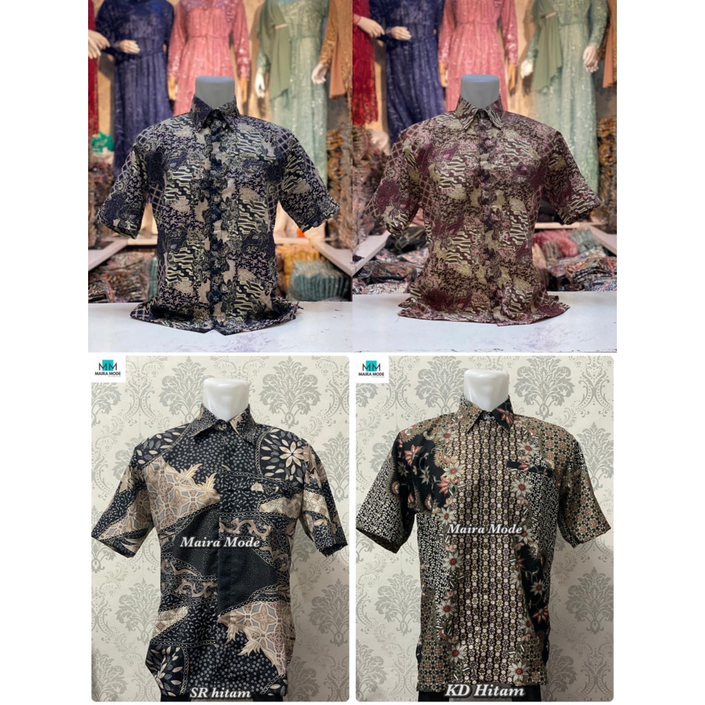 atasan kemeja batik lengan pendek + fashion kemeja pria