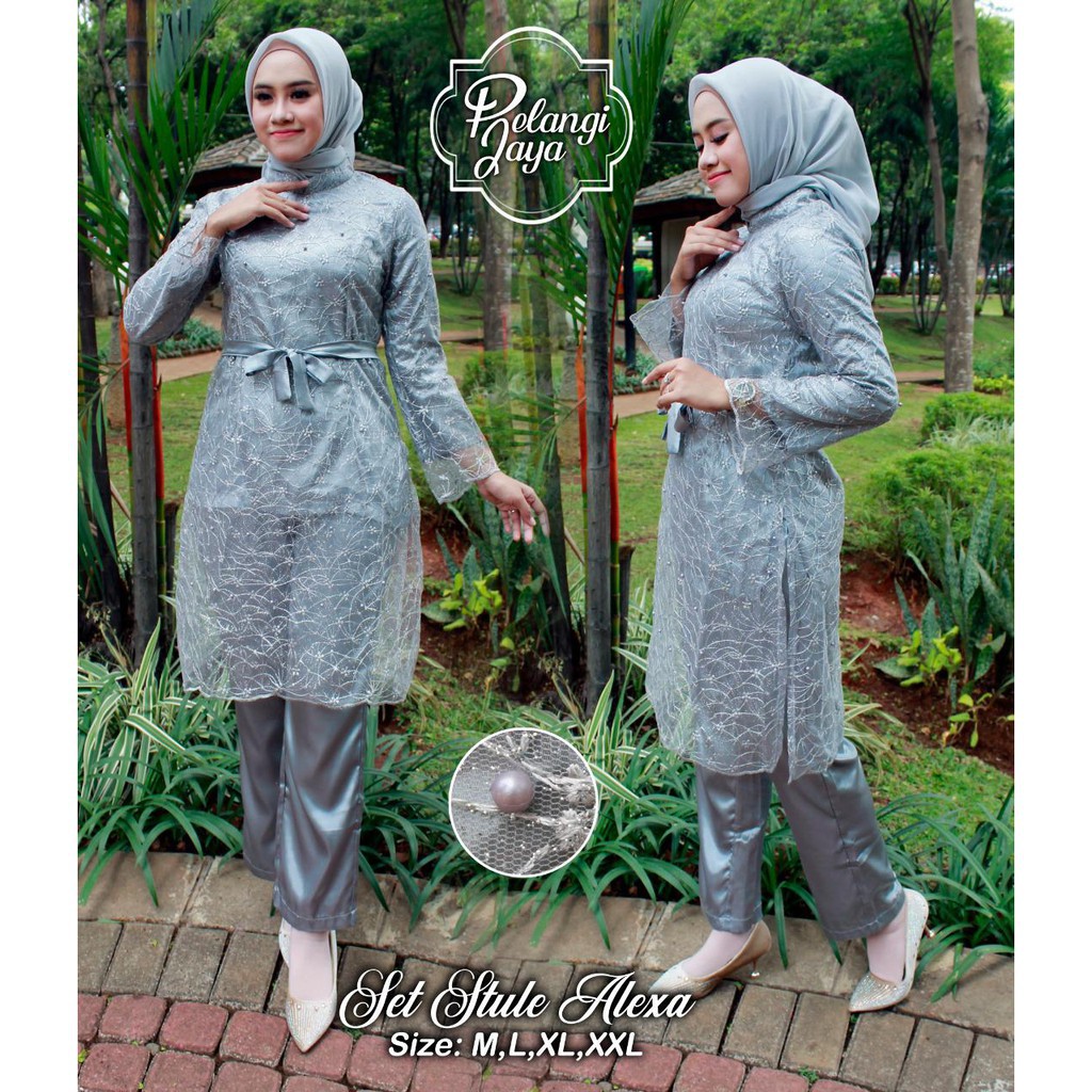 READY ALEXA SET | SET KEBAYA CANTIK | KEBAYA MODERN | SET KEBAYA ATASAN+ CELANA | BISA SERAGAMAN