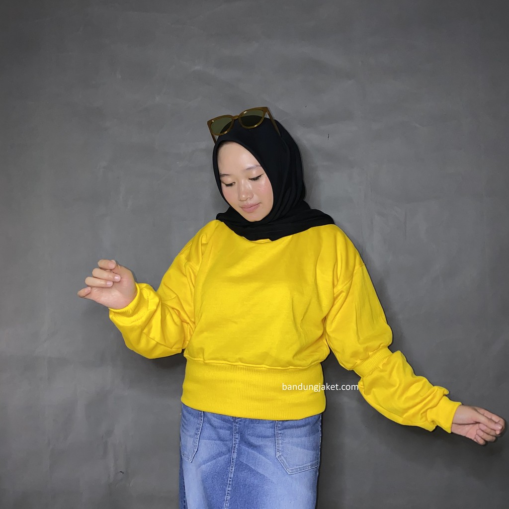 Cordel Croop Sweater II Sweater Croop Model ZARRA Terbaru