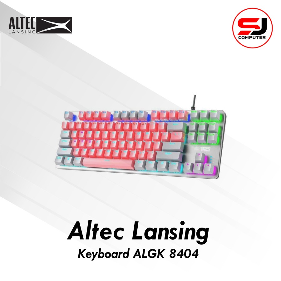 Keyboard Gaming Altec Lansing ALGK 8404 RGB TKL Mechanical Pink