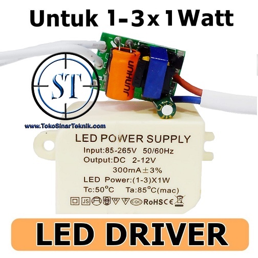 Kit Driver LED 3Led x 1Watt 220VAC