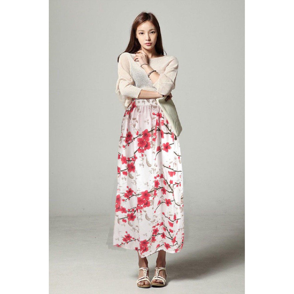 IZANY Rok Wolfis Panjang Banyak Motif-SAKURA NEW RED