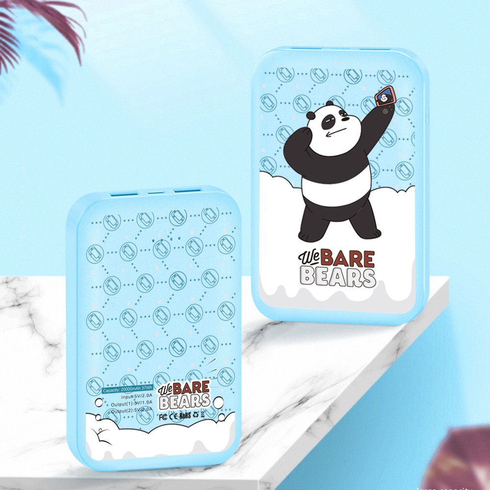 Powerbank 20000mah We Bare Bears Power Bank 2 Ports USB