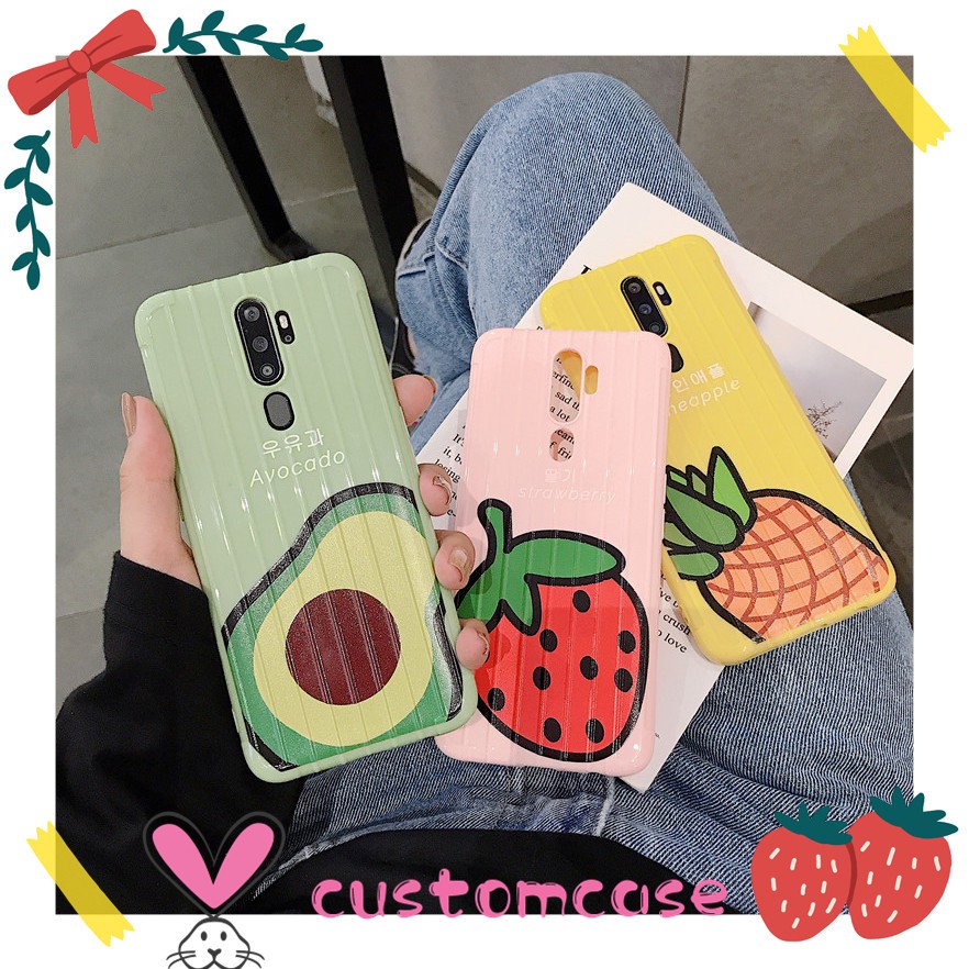 Soft Case Gambar Buah Alpukat/Nanas Untuk Vivo Y11 V19