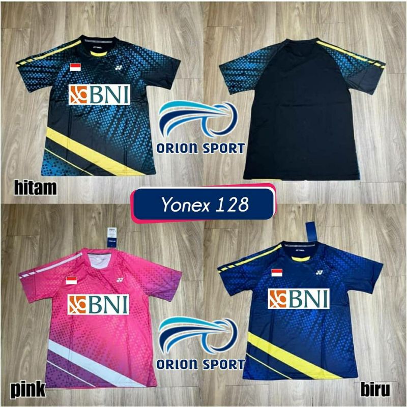 kaos badminton import yonex 128 full sablon bank BNI