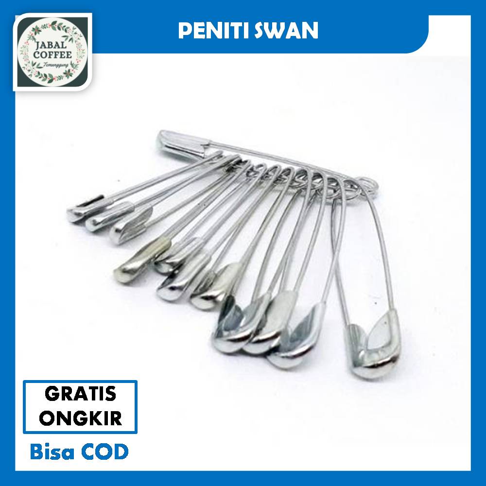 Peniti Swan Stainless Isi 12 Pcs / Peniti Swan / Peniti Set / Peniti Hijab / Peniti Jilbab J49