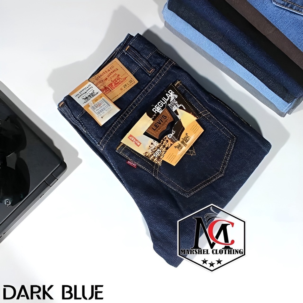 RCL - Celana Jeans Le.vis 505 Standar Reguler Celana Jeans Reguler Pria 505 Big Size 28 S/d 38