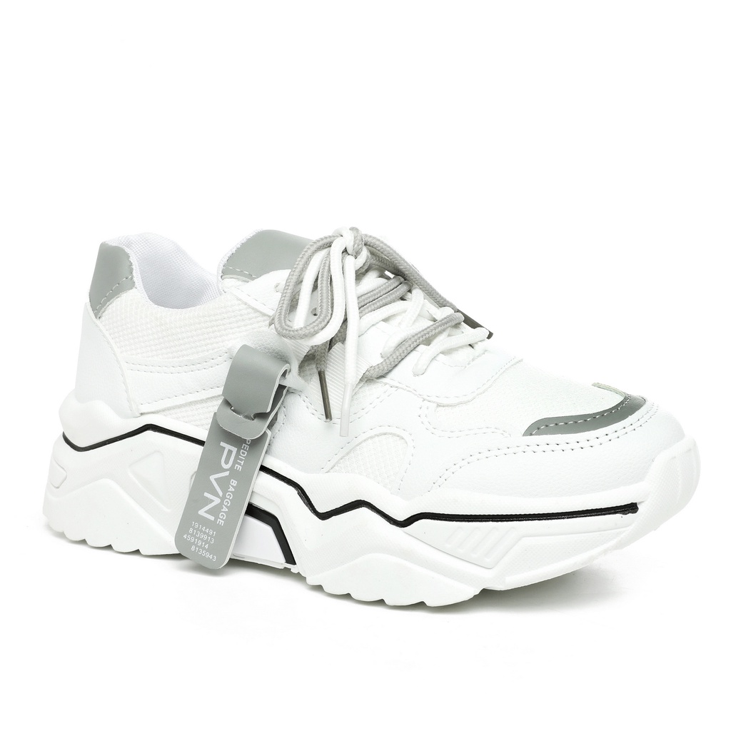 Jipyeong Sepatu Sneakers Wanita Sport Shoes Casual Putih 099