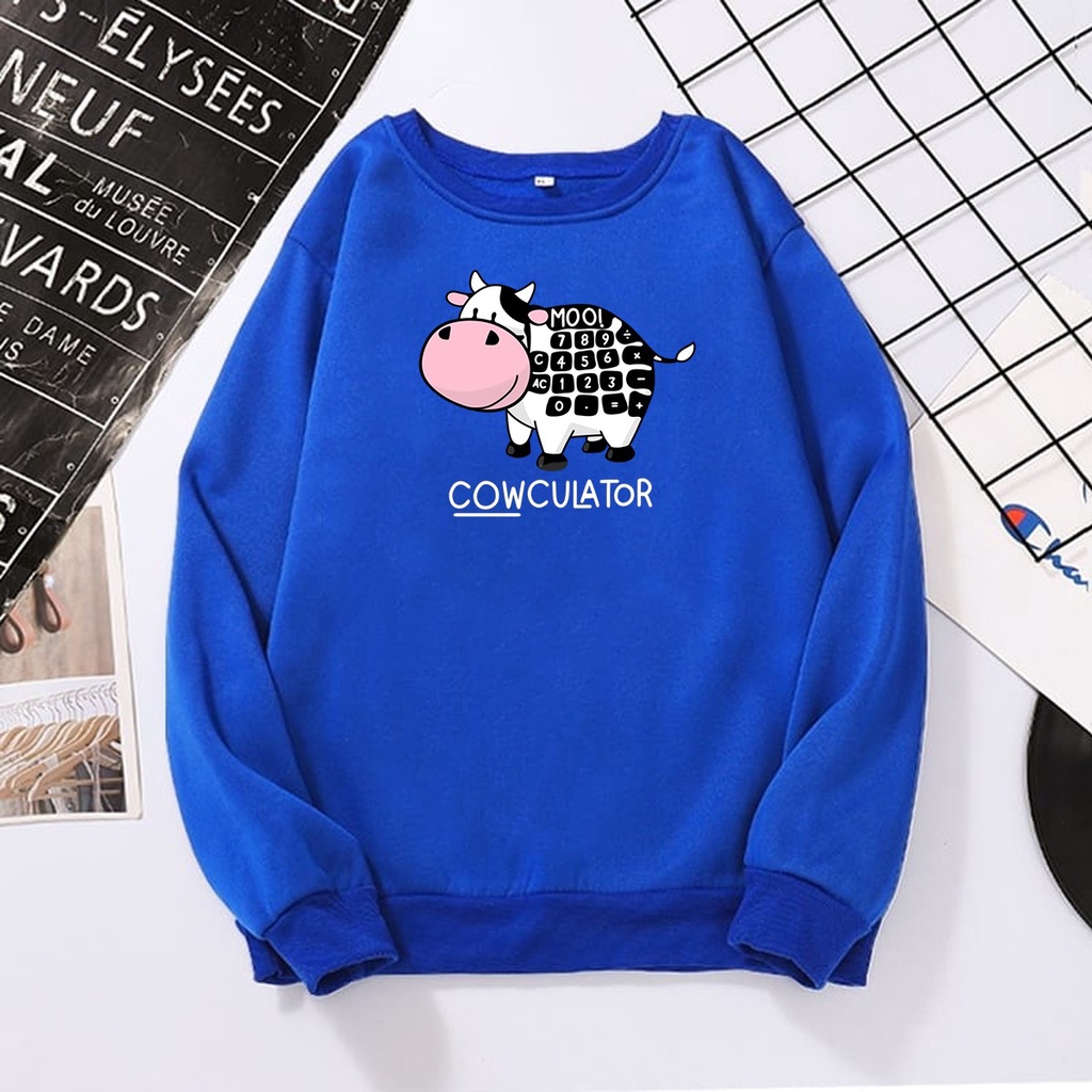 MYSTIQUE.ID-SWEATER COWCULATOR SAPI LUCU DAN AESTHETIC