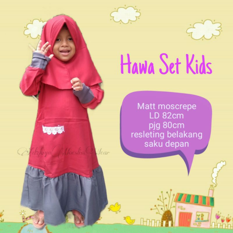 Hawa Set Kids • Gamis Syar'i Anak
