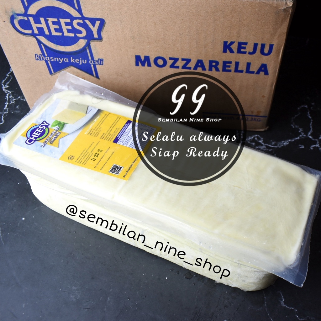 

CHEESY MOZZARELLA Cheese 2.3 KG 2300 Gram Keju Mozarella Mozzarela