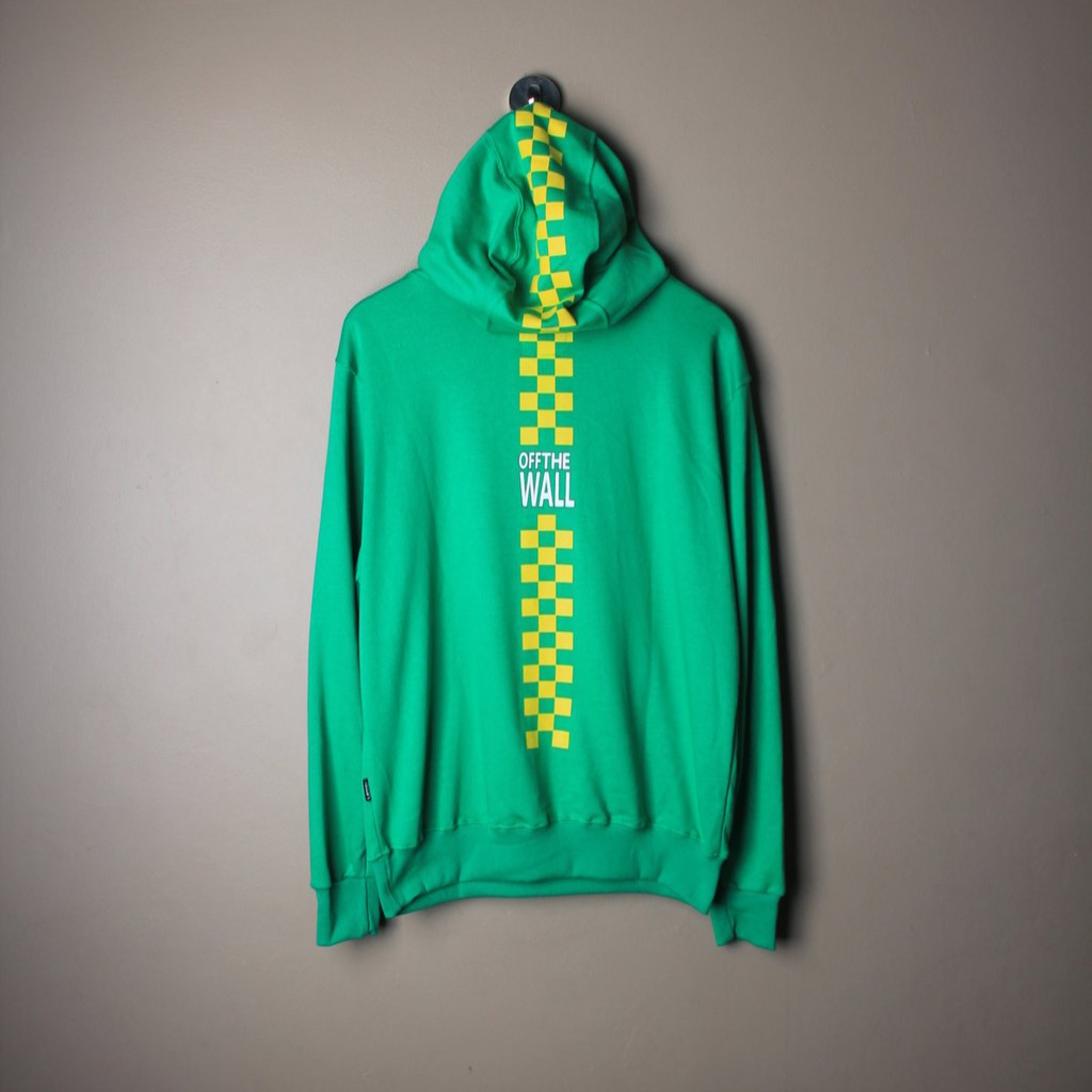 HOODIE JAKET VANS BOX LOGO CHECKERBOARD GREEN IREN IND