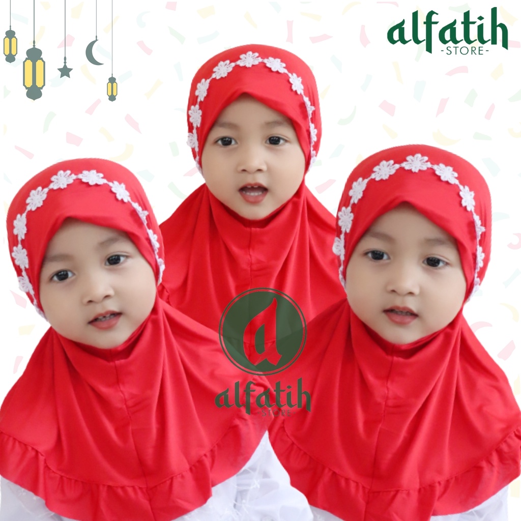 ALFATIH STORE / JILBABA ANAK SYIRIA BUNGA MELATI REMPEL POLOS / JILBAB ANAK MURAH / JILBAB INSYAN HIJAB BAYI COD / KERUDUNG ANAK HIJAB ANAK BAYI PEREMPUAN / HIJAB ANAK / JILBAB ANAK BAYI USIA 2 TAHUN BAHAN JERSEY PREMIUM NYAMAN DI PAKAI