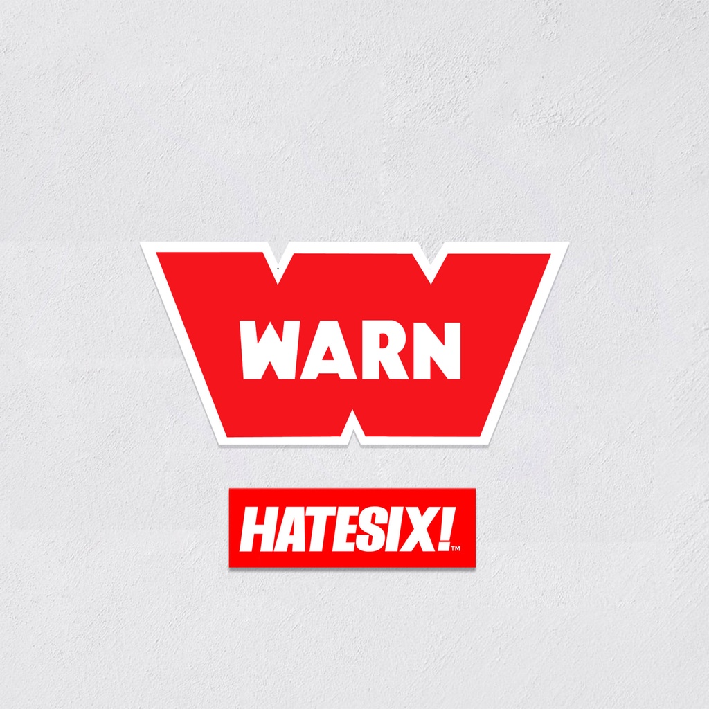 Sticker Decal WARN Hatesix