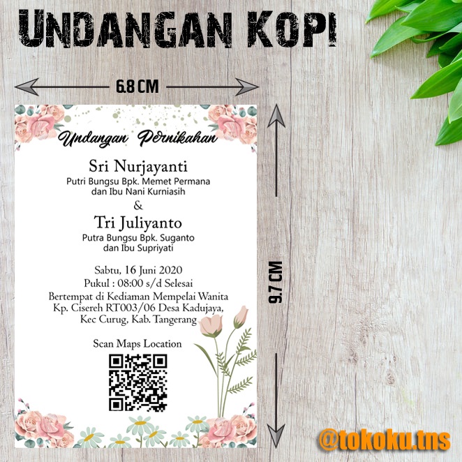 UNDANGAN MINI/UNDANGAN KOPI/UNDANGAN PERNIKAHAN/UNDANGAN KHITAN