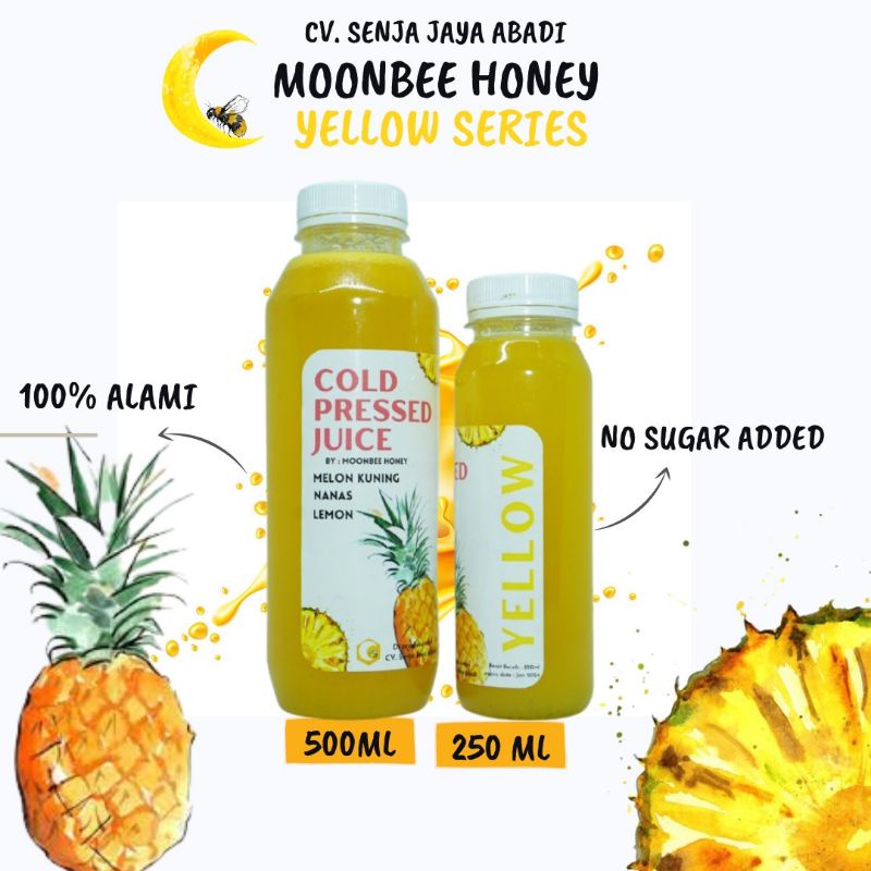 

Cold pressed juice 100% yellow series melon kuning, nanas dan lemon GRADE A Fresh - 250ml