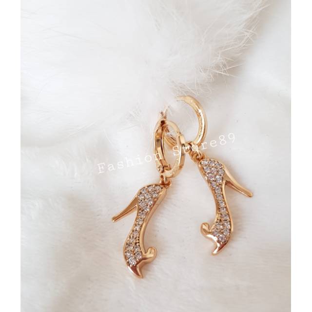 Anting Import mewah xuping / anting heels import xuping mewah cantik perhiasan lapis emas 18k