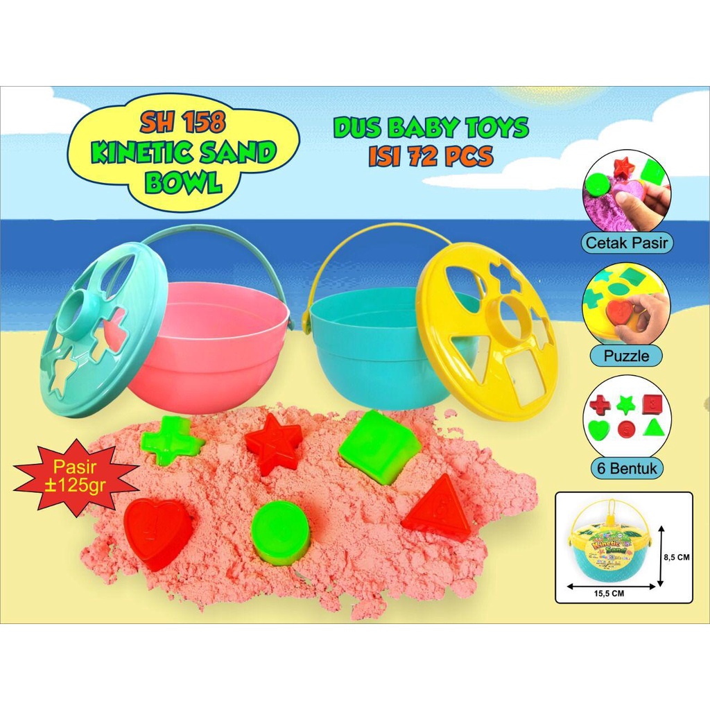 SH158 - Mainan Sorting Puzzle Cetakan Pasir Bentuk Mangkok Kinetic Sand Bowl Sh 158