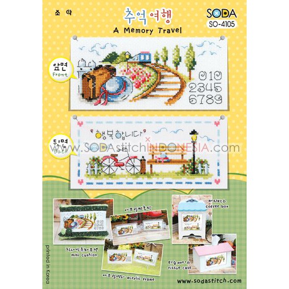 Paket DIY Craft Sulam Kristik Strimin Cross Stitch Sodastitch SO-4105 - A Memory Travel Pemandangan