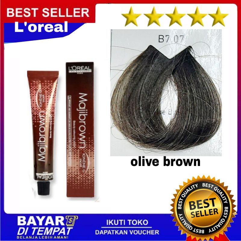cat rambut loreal Majibrown 7.07 olive brown