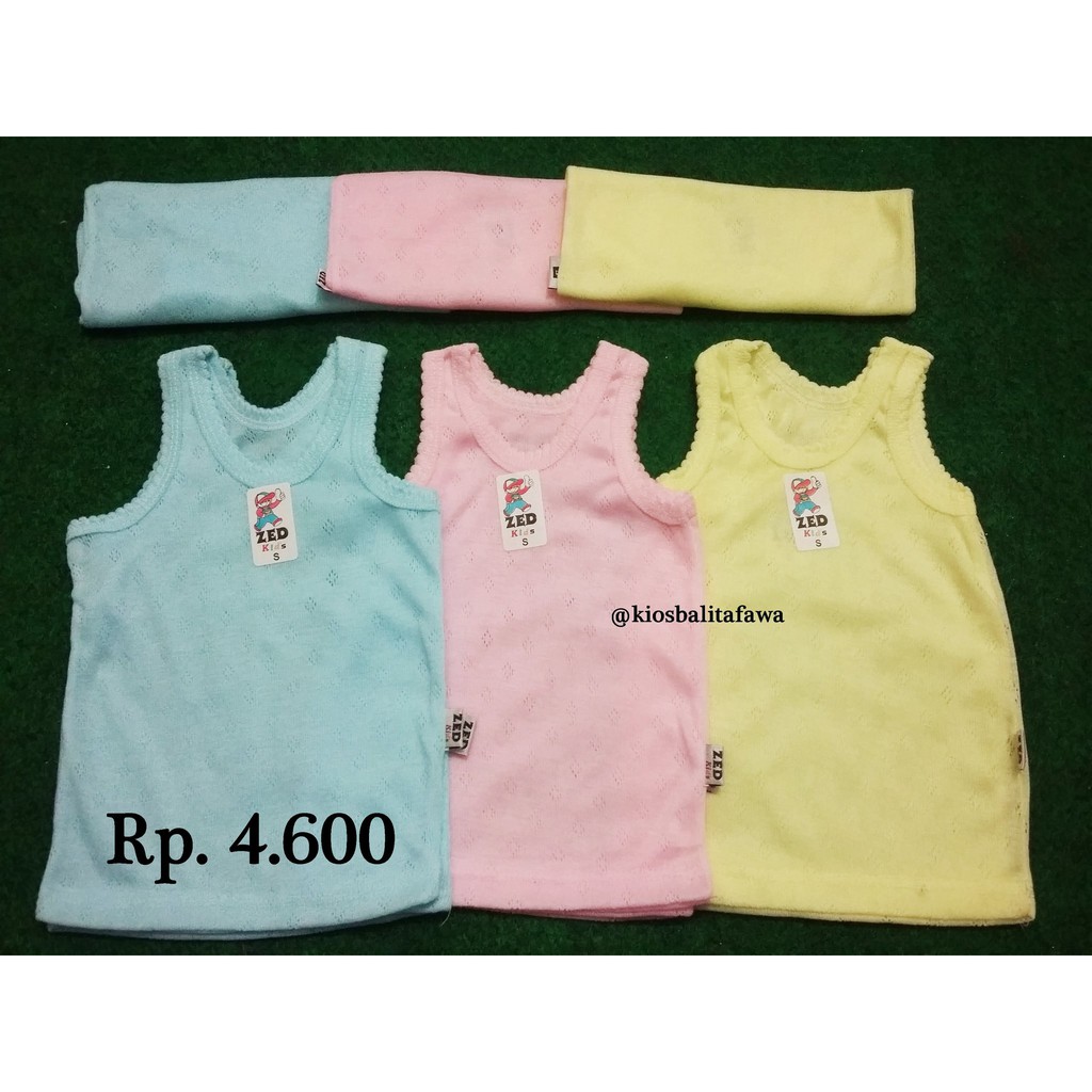 Singlet Anak uk 1-2th Singlet Merk Zed Kids Kaos Dalam Anak