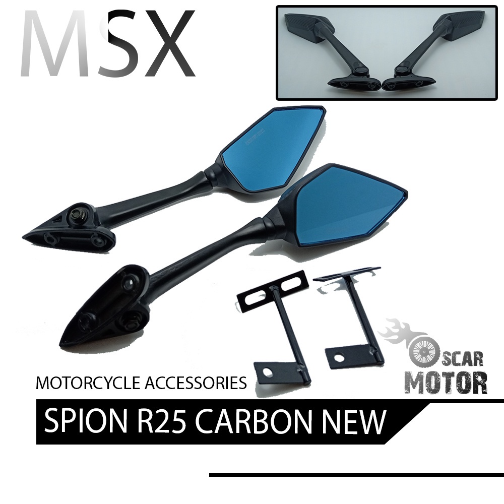 SPION R 25 TANGKAI PANJANG NEW CARBON R15 NINJA CBR 150 250 RR PREMIUM motor