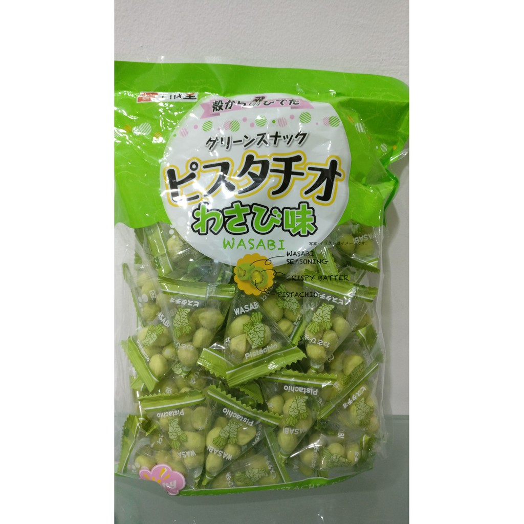 

Wasabi Pistachio Snack Kacang Jepang Pedas Sehat Gurih Snack Import