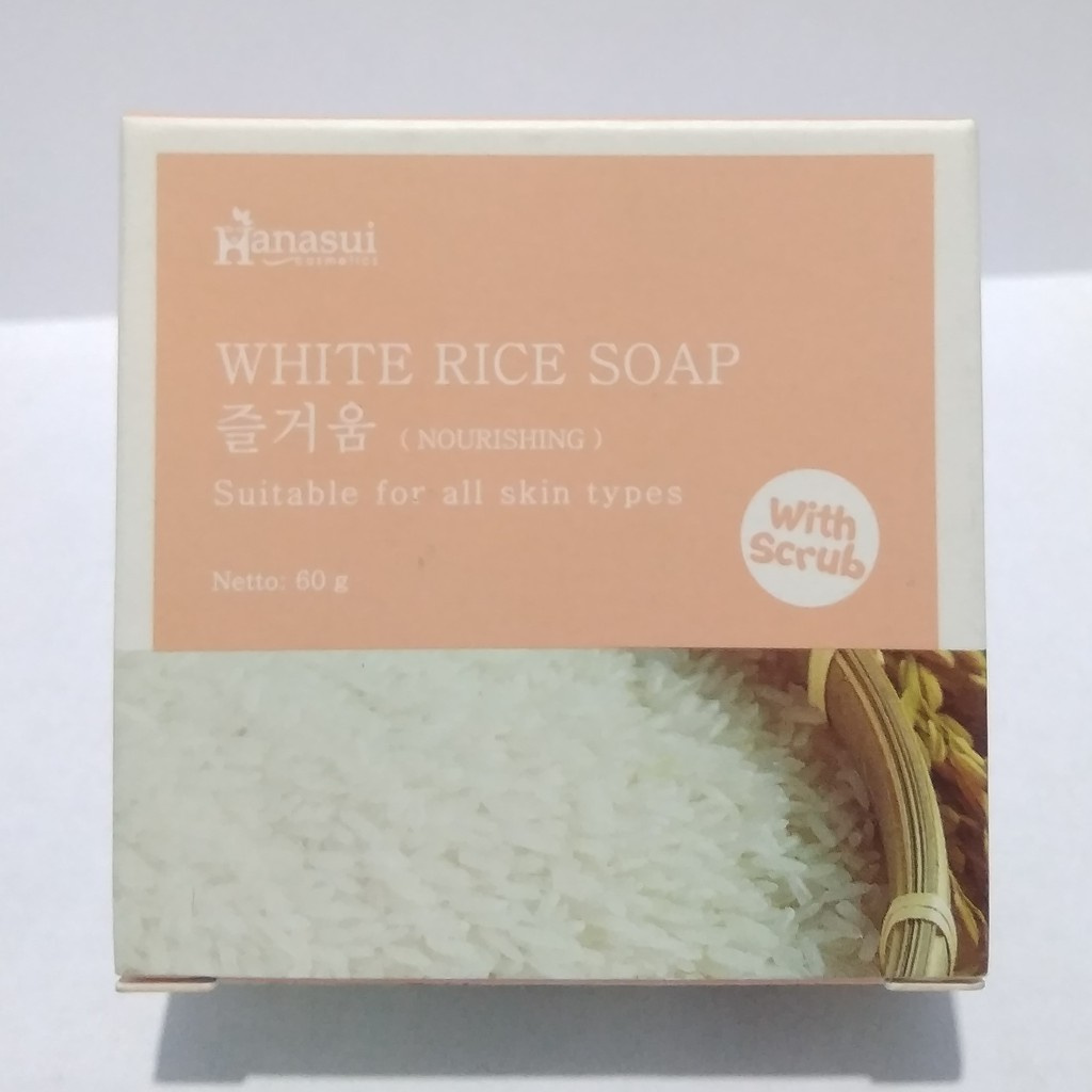 [COD] Sabun Beras Putih dengan Scrubb membuat Kulit Cerah dalam 1 Minggu I Hanasui White Rice Soap