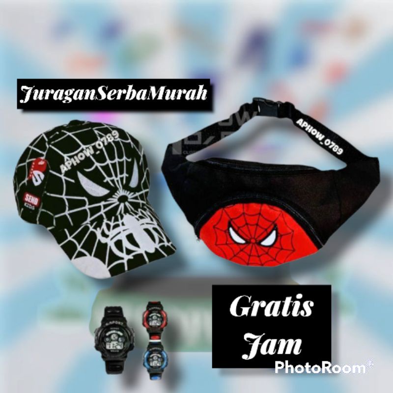 Waistbag/Tas Selempang Anak Laki-Laki 3in1 Karakter Super Hero Murah