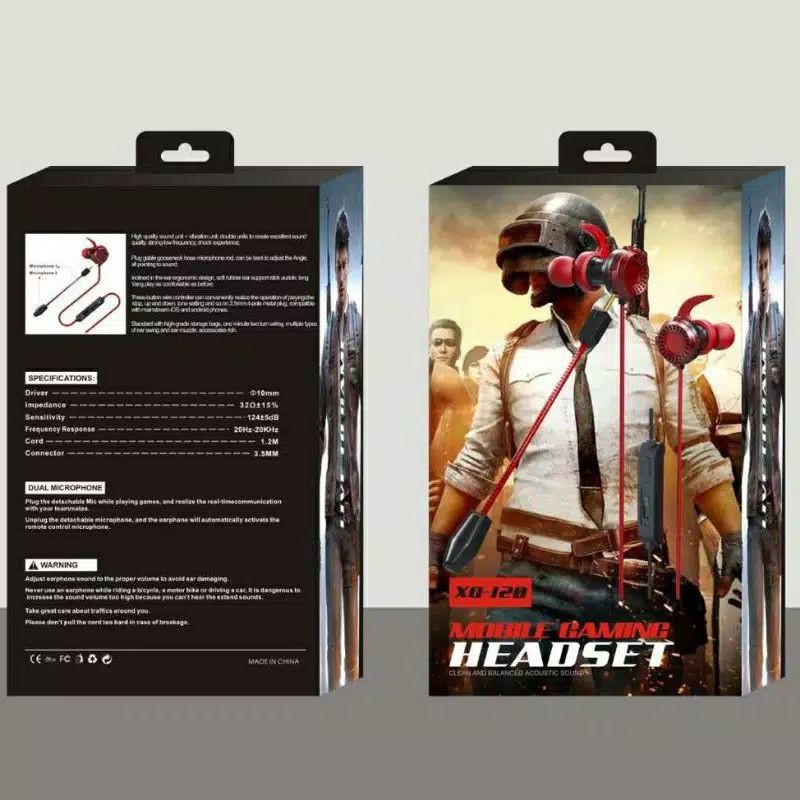 Handsfree atau headshet Gaming XG-120 + Mic