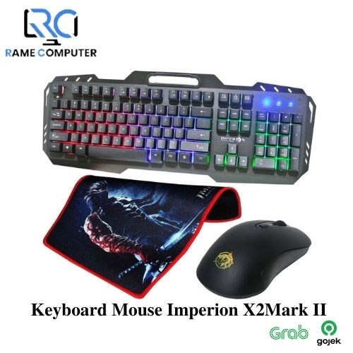 PAKET GAMING Keyboard + Mouse + Mouse Pad Bundling Imperion X2 Mark II