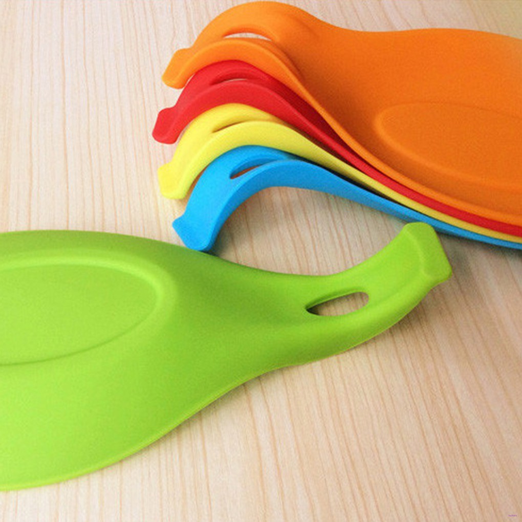 [READY STOCK] Multipurpose Silicone Spoon Rest Pad Food Grade Silica Gel Spoon Put Mat Device