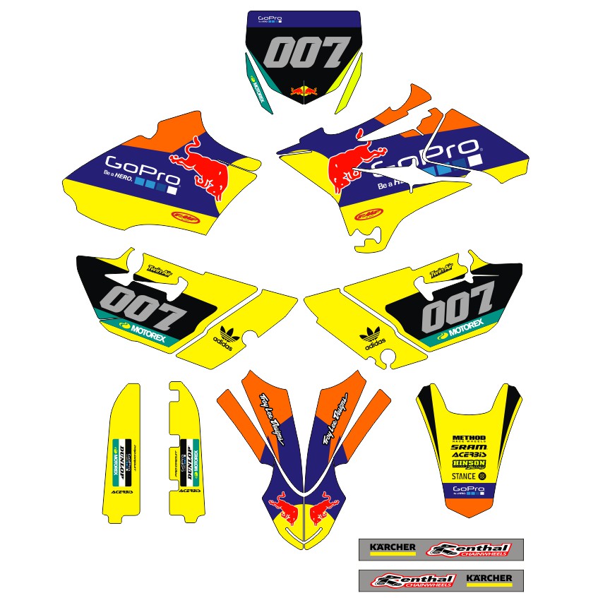 YZ STIKERCUSTOM FULL BODY DECAL STICKER STRIPING keren