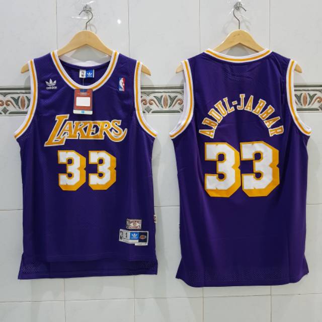 Mitchell & Ness Mens Swingman Jersey Los Angeles Lakers 1983-84 Kareem Abdul-Jabbar, Purple / M