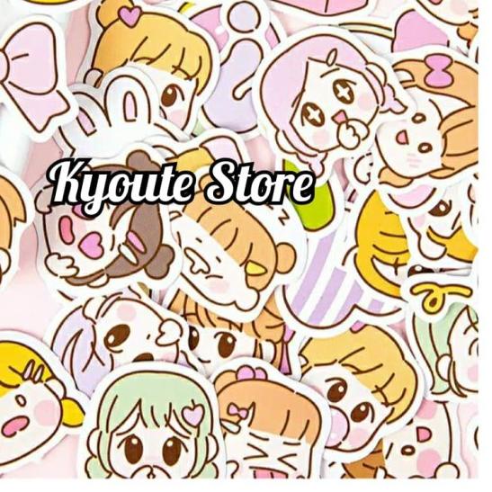 

➧ Sticker Kartun Cute Girl Emoji Scrapbook DIY Bujo Planner Journal HP ➴